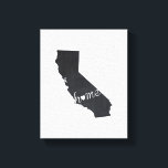 Toile California Chalkboard Home State Map<br><div class="desc">Carton d'état de la Californie Accueil Plan Canevas Imprimer</div>