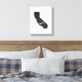 Toile California Chalkboard Home State Map (Insitu(Chambre))