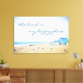 Toile California Coast Beach Photo My Happy Place Script (Insitu(Salon))