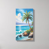 Toile California Coast Palm Tree Canvas Wall Art (Recto)