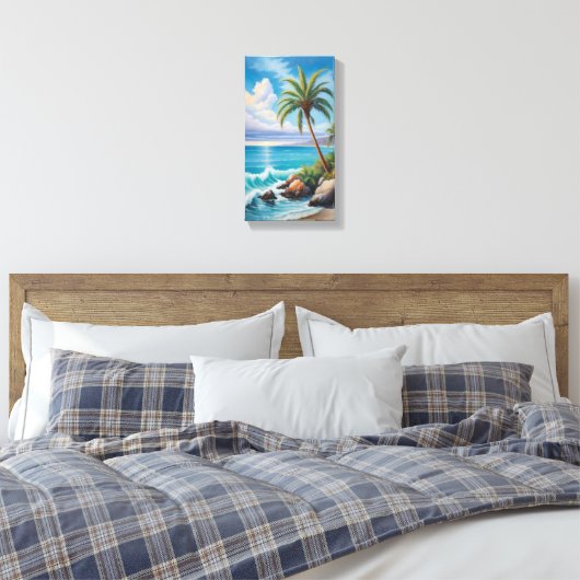 Toile California Coast Palm Tree Canvas Wall Art (Insitu(Chambre))