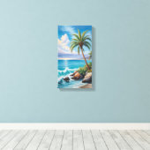 Toile California Coast Palm Tree Canvas Wall Art (Insitu (Plancher de Bois))