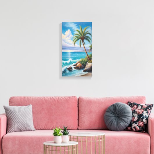 Toile California Coast Palm Tree Canvas Wall Art (Insitu(Salon))