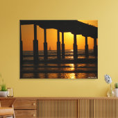 Toile California Golden Sunset Ocean Beach Pier (Insitu(Salon))