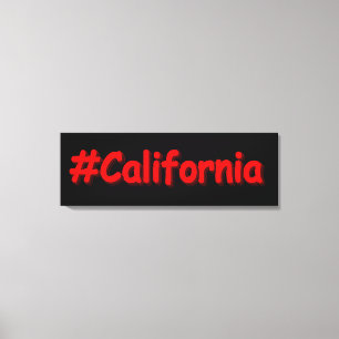 Toile "#California" Joli Design. Commandez dès maintenan