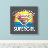 Toile California Supergirl Sunset Graphic (Insitu (Plancher de Bois))