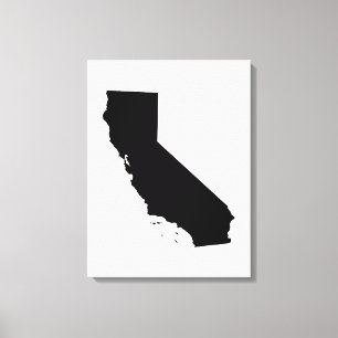 Toile Californie en noir et blanc