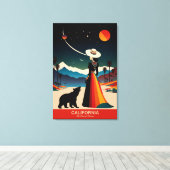 Toile Californie : Le pays des rêves (Insitu (Plancher de Bois))