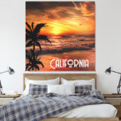TOILE CALIFORNIE SUR MESURE ENSOLEILLÉE PLAGE NATURE BEA (Insitu(Chambre))