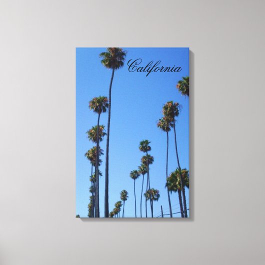 TOILE CALIFORNIE TALL PALMIERS CANVAS IMPRIMER (Recto)