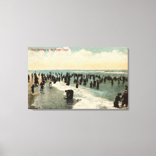 Toile CalifornieFoules Nager sur la côte Pacifique