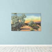 Toile CalifornieVue des arbres fumés dans le désert (Insitu (Plancher de Bois))