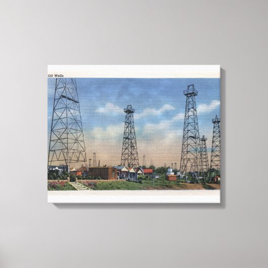 Toile CalifornieVue des puits de pétrole (Recto)