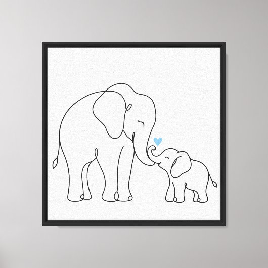 Toile Câlins tendres d'éléphant (Recto)