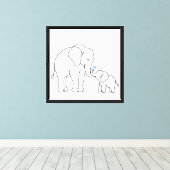 Toile Câlins tendres d'éléphant (Insitu (Plancher de Bois))