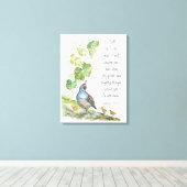 Toile Call to Me Scripture Inspiration California Quail (Insitu (Plancher de Bois))