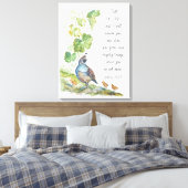 Toile Call to Me Scripture Inspiration California Quail (Insitu(Chambre))