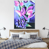 Toile Calla Lily Purple Sensation Art Abstrait (Insitu(Chambre))