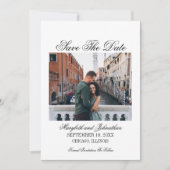 Toile & Calligrafie sparen de Datum Fotokaart Save The Date (Voorkant)
