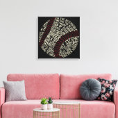 Toile Calligramme des mots de baseball (Insitu(Salon))