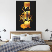 Toile Calligraphie dorée : لا اله إلا الله هو الله (Insitu(Chambre))