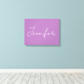 Toile Calligraphie Élégant Lavande Plain Nom simple (Insitu (Plancher de Bois))