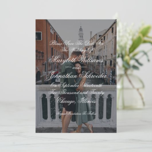 Toile & Calligraphie Enregistrer La Date Carte pho (Debout devant)