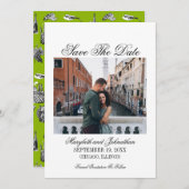 Toile & Calligraphie Enregistrer La Date Carte pho (Devant / Derrière)