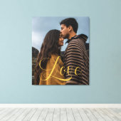 Toile Calligraphie or Script Couple Photo (Insitu (Plancher de Bois))