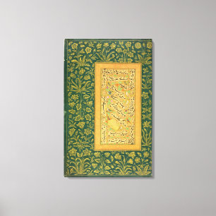 Toile Calligraphie par Mir Ali de coeur, avec un bor de