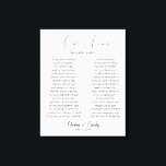 Toile Calligraphie Script Mariage Vows Canvas Imprimer<br><div class="desc">Design moderne et élégant imprimé Calligraphie Script Mariage Vows Canvas Imprimer qui peut être customisé avec votre texte. Cliquez sur le bouton "Customiser" et utilisez notre outil de conception pour modifier ce modèle. Découvrez le magasin Graphic Art Design pour d'autres produits qui correspondent à ce design !</div>