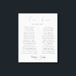 Toile Calligraphie Script Mariage Vows Canvas Imprimer<br><div class="desc">Design moderne et élégant imprimé Calligraphie Script Mariage Vows Canvas Imprimer qui peut être customisé avec votre texte. Cliquez sur le bouton "Customiser" et utilisez notre outil de conception pour modifier ce modèle. Découvrez le magasin Graphic Art Design pour d'autres produits qui correspondent à ce design !</div>