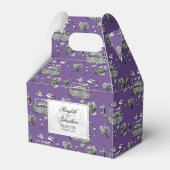 Toile & Calligraphy Editable Wedding Bedankdoosjes (Achterkant)