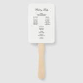 Toile & Calligraphy Editable Wedding Handwaaier (Achterkant)