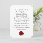 Toile & Calligraphy Monogram Wedding Invitation Kaart (Staand voorkant)