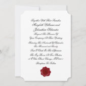 Toile & Calligraphy Monogram Wedding Invitation Kaart (Voorkant)