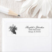Toile & Calligraphy Wedding Return Address Label (Insitu)