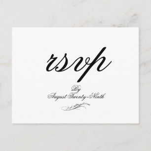 Toile & Calligraphy Wedding RSVP Briefkaart