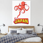 Toile Calmar géant Japon cartoon (Insitu(Chambre))