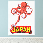 Toile Calmar géant Japon cartoon (Insitu (Plancher de Bois))