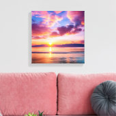Toile Calme coucher de soleil sur la plage (Insitu(Salon))