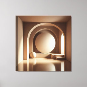 Toile Calme Géométrique – Architecture Minimaliste