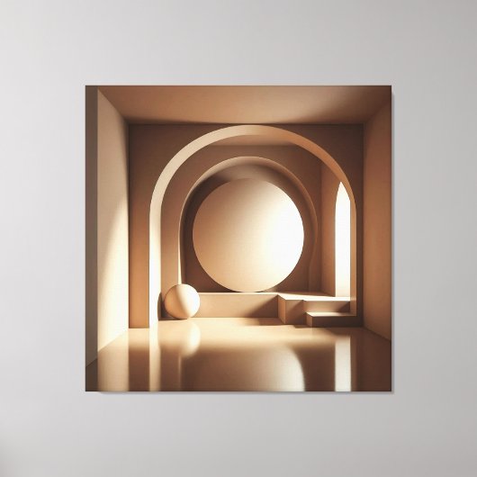 Toile Calme Géométrique – Architecture Minimaliste (Recto)