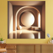 Toile Calme Géométrique – Architecture Minimaliste (Insitu(Salon))