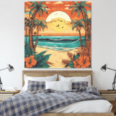 Toile Calme Tropique Rétro (Insitu(Chambre))
