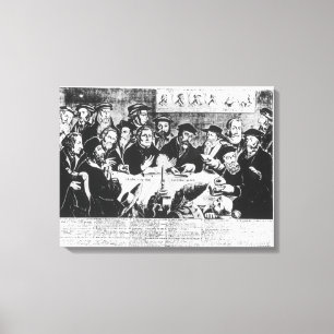 Toile Calvin et Luther (gravure)
