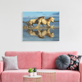 Toile Camargue, Chevaux et réflexion, Sud de la France (Insitu(Salon))