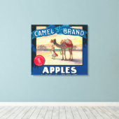 Toile Camel Apple Étiquette - État de Washington (Insitu (Plancher de Bois))