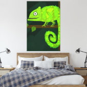 Toile Caméléon mignon vert (Insitu(Chambre))