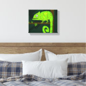 Toile Caméléon mignon vert (Insitu(Chambre))
